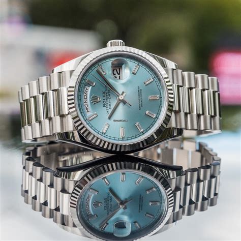 rolex day date 1981 baby blue